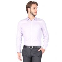 Purple Solid Slim Fit Formal Shirt