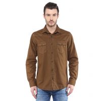 Seasons Brown Slim Fit Shirt