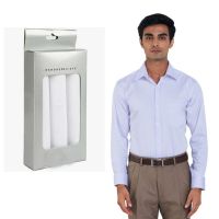 Seasons Off-White Formal Slim Fit Shirt Free Handkerchief