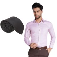 Seasons Off-White Formal Slim Fit Shirt Free Tie