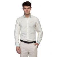 Seasons Off-White Partywear Slim Fit Shirt