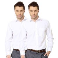Seasons White Formal Regular Fit Shirt-Pack of 2