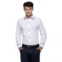 Seasons  River White Partywear Slim Fit Shirt