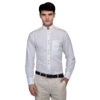 Seasons White Partywear Slim Fit Shirt