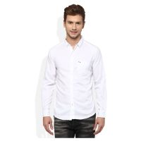 Seasons White Casuals Slim Fit Shirt