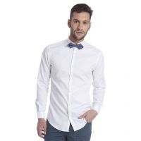 Seasons Super Friends White Slim Fit Casual Shirt