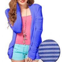  Blue  Back Power Net Full Sleeves Shrug