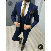 Elegant Blue 3 Pc Suits For Him