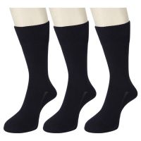 Seasons Men's Flat Knit Crew Socks - 3 Pair Pack