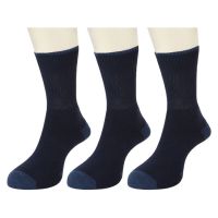 Seasons Blue Casual Crew Length 3 pair Socks
