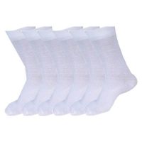 Seasons White Casual Full Length Socks-6 pair pack