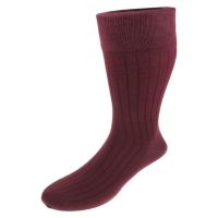Seasons Maroon Cotton Full Length Socks - 5 Pair Pack