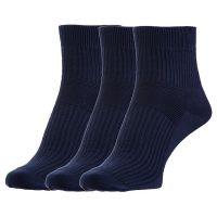 Seasons  Blue Cotton Ankle Length Socks Pack Of 3
