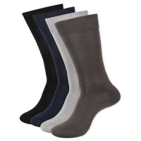 Seasons Pack of 4 Plain Premium Cotton Socks 