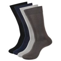 Seasons Pack of 4 Plain Premium Cotton Socks (Assorted)