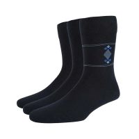 Seasons Navy Color Cotton Socks- 3 Pair Pack
