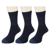 Seasons Blue Casual Crew Length 3 pair Socks