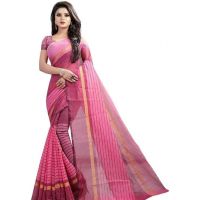 Aishani Refined Pink Striped Saree