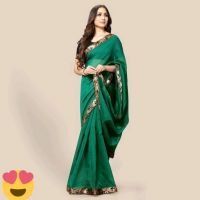 Banita Attractive Green Cotton Sarees