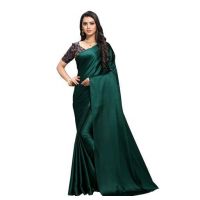 Chitrarekha Superior Green Satin Sarees