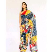 Aagyeyi Stylish Multi Printed Sarees