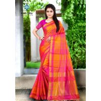 Aakarsha Alluring Orange Cotton Silk Sarees