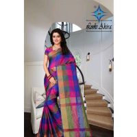 Aakarsha Alluring Multi Check Cotton Silk Sarees