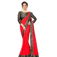 Kashvi Drishya Red Georgette Sarees