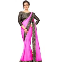 Kashvi Drishya Pink Georgette Sarees