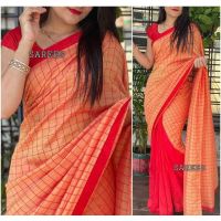 Jivika Classy Checked Georgette Sarees