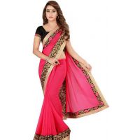 Myra Pink Georgette Printed Sarees