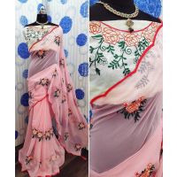 Chitrarekha Pretty Pink Embellished Sarees 