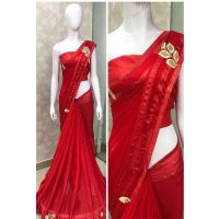 Abhisarika Refined Maroon Georgette Sarees