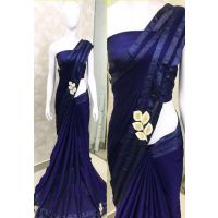 Abhisarika Refined Blue Georgette Sarees