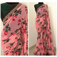 Aagyeyi Sensational Multi Floral Printed Sarees