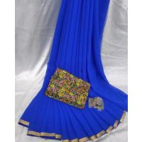 Alisha Fabulous Blue Georgette Printed Sarees