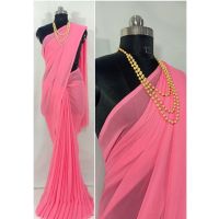 Chitrarekha Superior Pink Georgette & Silk Sarees