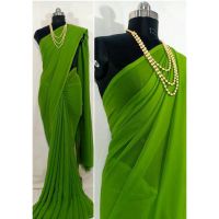 Chitrarekha Superior Green Georgette & Silk Sarees