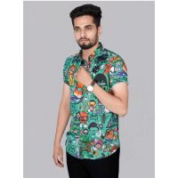 Classy Cotton Green Men Shirts