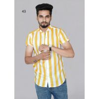 Classy Yellow Stripes Men Shirts