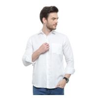 Urbane Graceful White Cotton Men Shirts