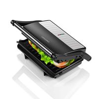 Concord SL-106 Sandwich Maker (1000 Watts, With Oil Drip Tray and Design) Grill  (Black, Silver)