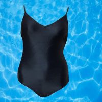 Sexy Black Back Criss Cross Tie One Piece Swimsuit