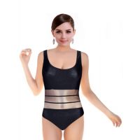 Stunning Black Net Print Swimsuit