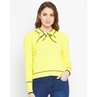 Jia Trendy Yellow Wool Women's Sweaters