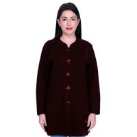 Aagyeyi Maroon Petite Women Cardigans