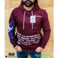 Seasons Maroon High Neck Fully Warm Hoodiee