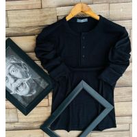 Seasons Premium A|X Buttoned Neck Sweatshirt Black