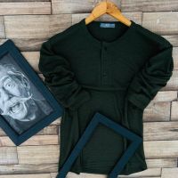 Seasons Premium A|X Buttoned Neck Sweatshirt Green