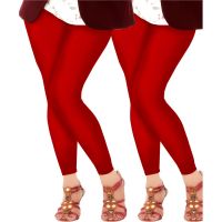 Red Woolen Leggings Pk 2 